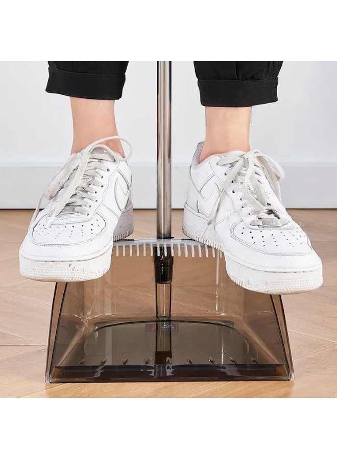 جاروف مع فرشة أكريليك شفاف – تصميم عصري متين بخامة قوية عالية الجودة – يد معدنية مقاومة للصدأ – للتنظيف اليومي السريع في المنزل والمكتب – ألوان متعددة - Image 4